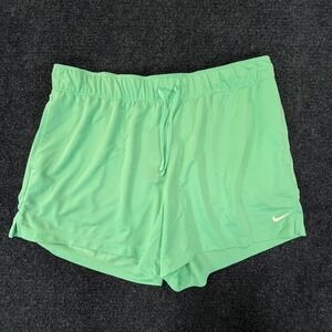 Nike Dri-FIT Shorts Womens Large Green Training Athletic Lightweight DA0319-342